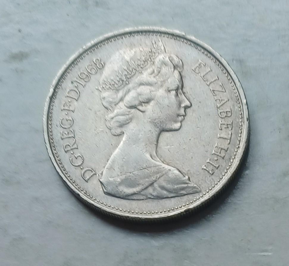 英國1969年10便士硬幣一枚(品相實物如圖), 興趣及遊戲, 收藏品及紀念品, 錢幣- Carousell