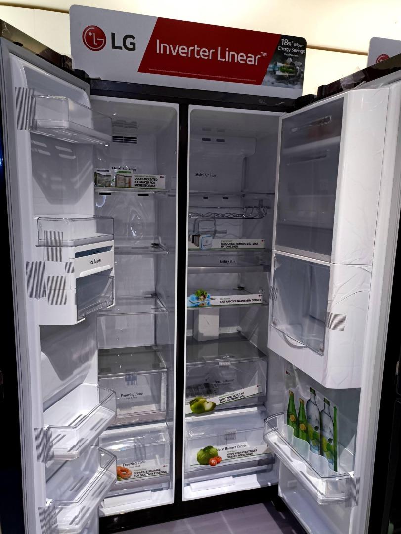 24 Cu. Ft. DoorinDoor, Side by Side Refrigerator with Smart WiFi, TV & Home Appliances