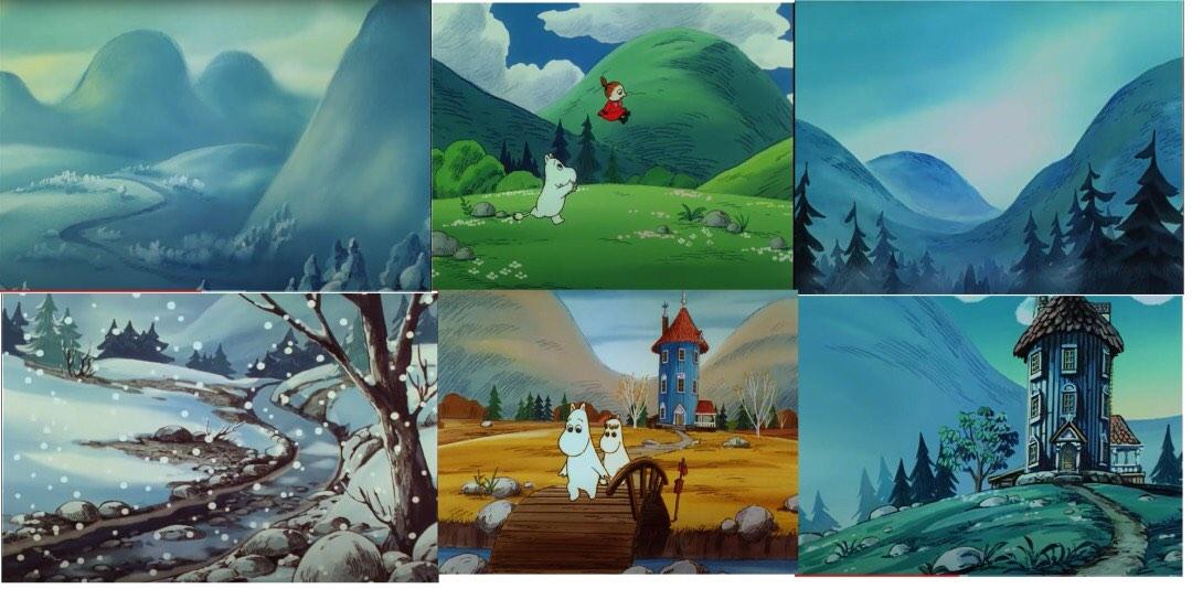 史力奇阿金司那夫金Snufkin 姆明楽しいムーミン一家ムーミンセル画原畫