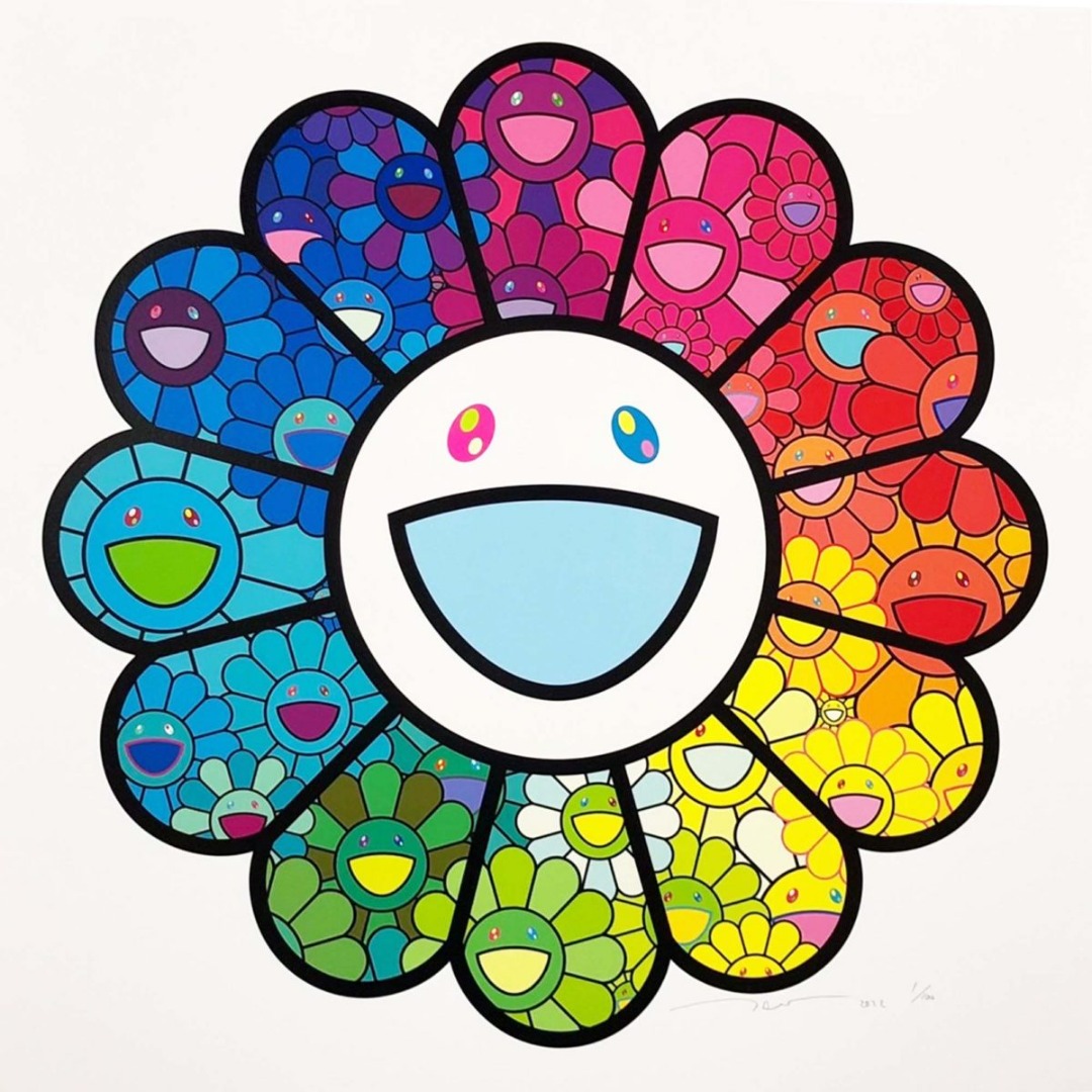 村上隆版畫Takashi Murakami - Multicolor Super Flat Flowers, 興趣及 