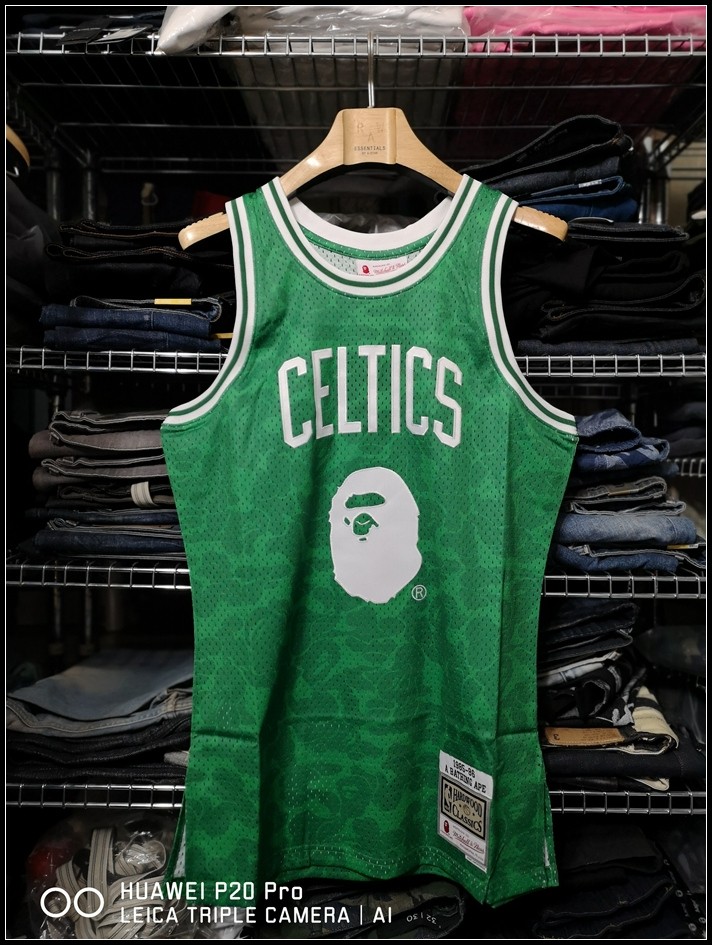お申し付け下さいmmAPE×Mitchel＆Ness Celtics Jersey