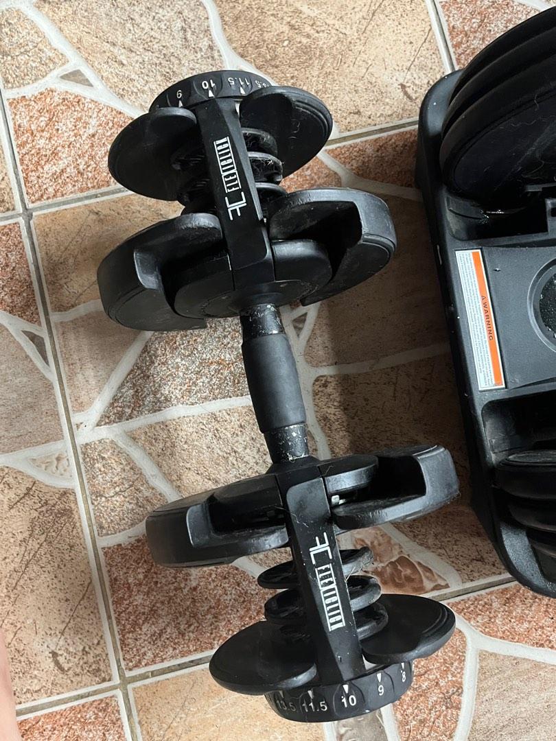 Adjustable Dumbbells and Bench (Sold as set), Sports Equipment