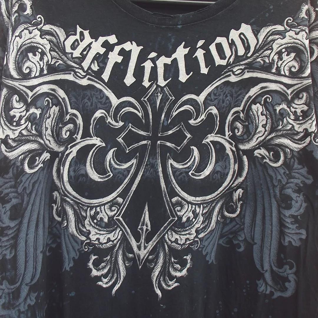 Affliction Goth/Grunge/Punk Shirt, Men's Fashion, Tops & Sets, Tshirts ...