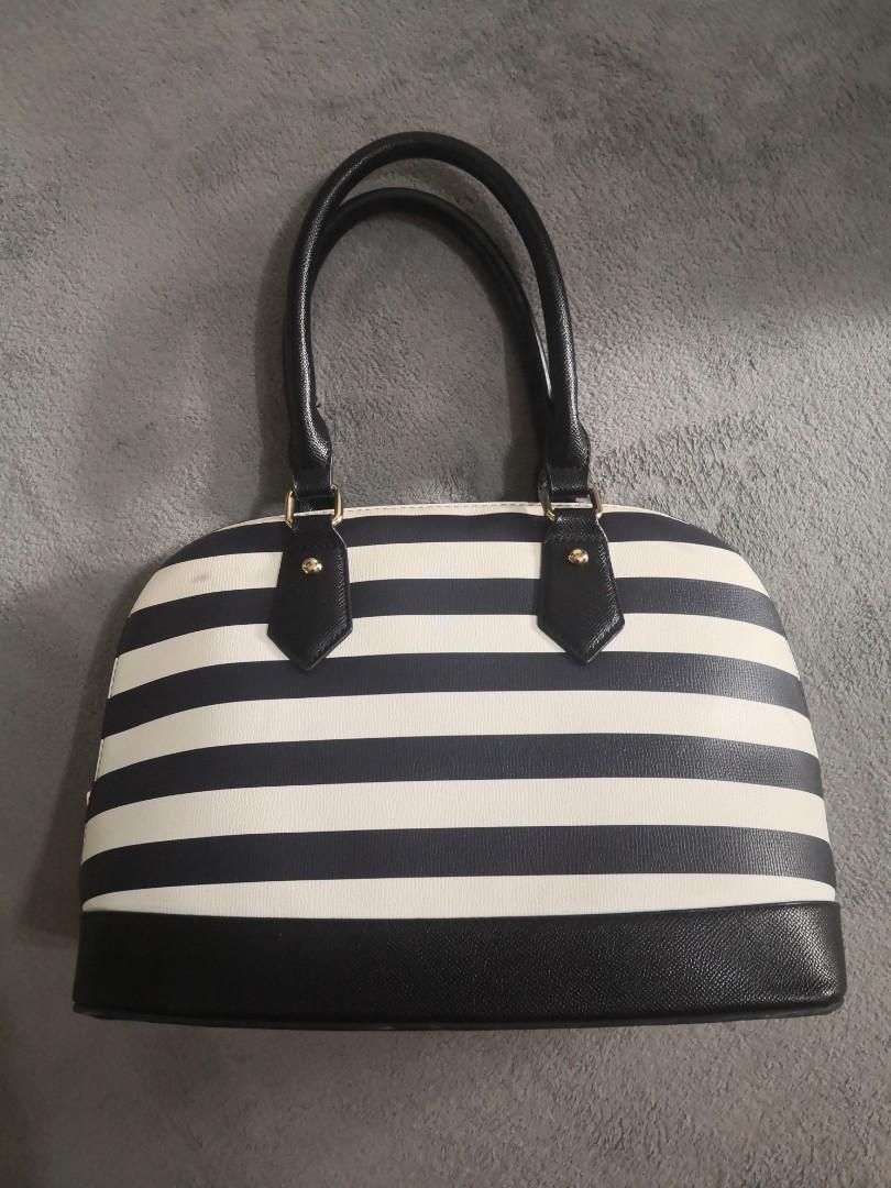 Aldo blue and white striped bag deals