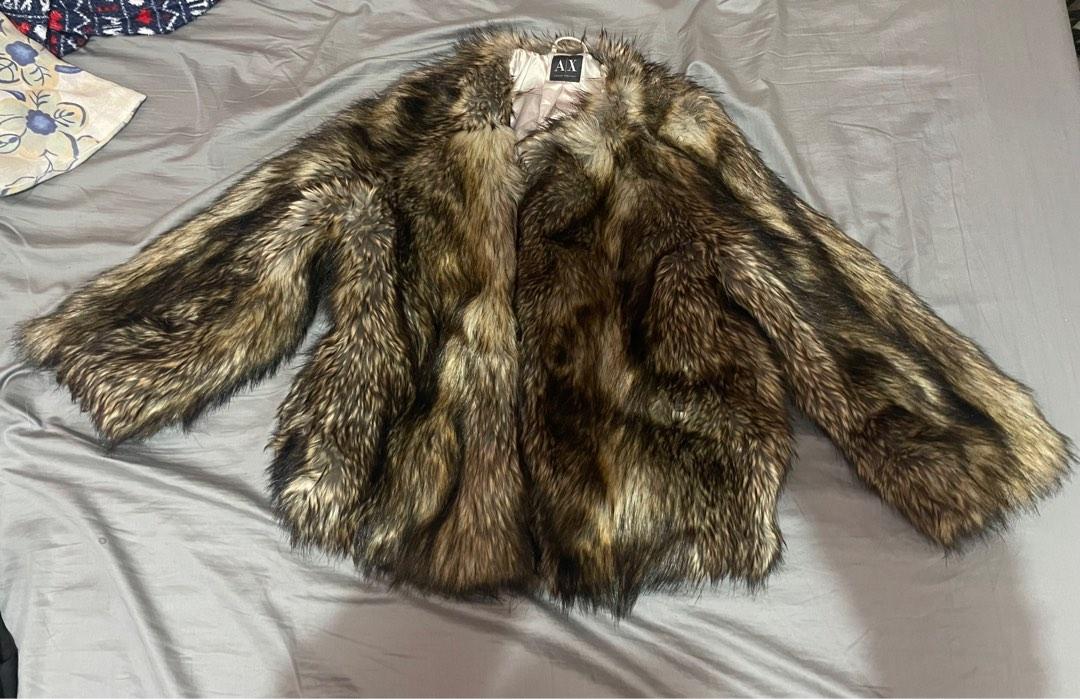Armani Exchange faux fur coat, Women's Fashion, Coats, Jackets and  Outerwear on Carousell