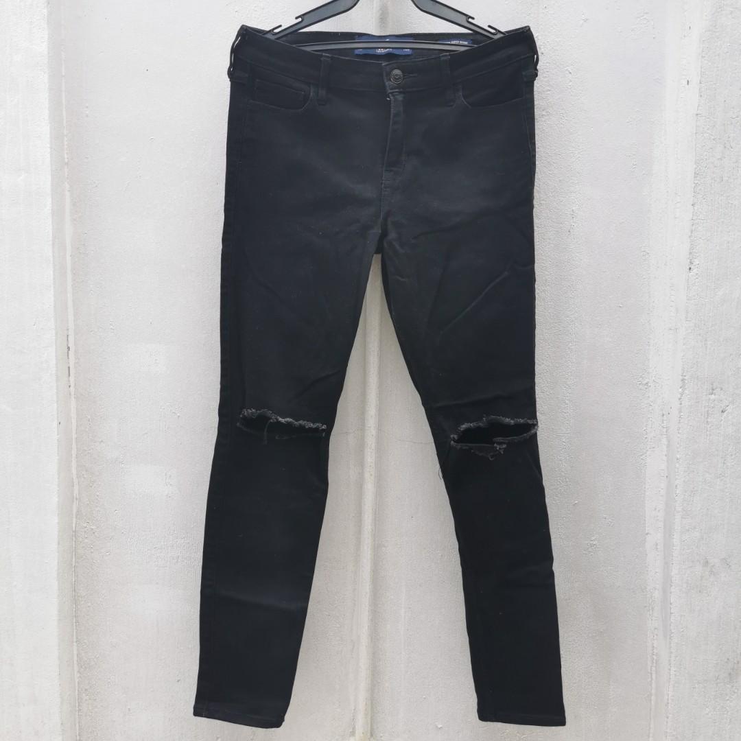 Authentic Hollister Black Ripped Jeans, Women's Fashion, Bottoms, Jeans