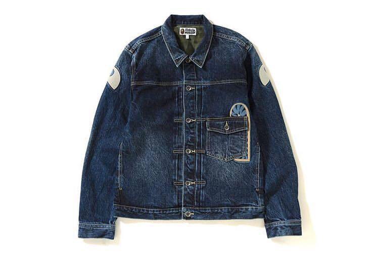 Bape shark denim jacket store