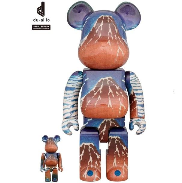 BE@RBRICK 葛飾北斎 富嶽三十六景 凱風快晴 100％ u0026 400％-