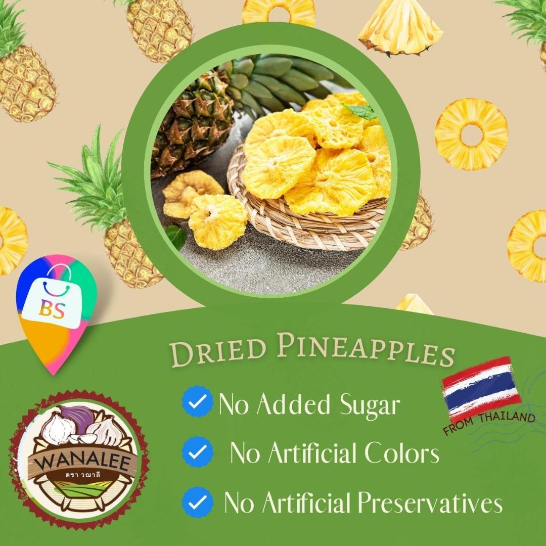 Dried Fruit Snack Pineapples Less sweet ( small sliced) [Made