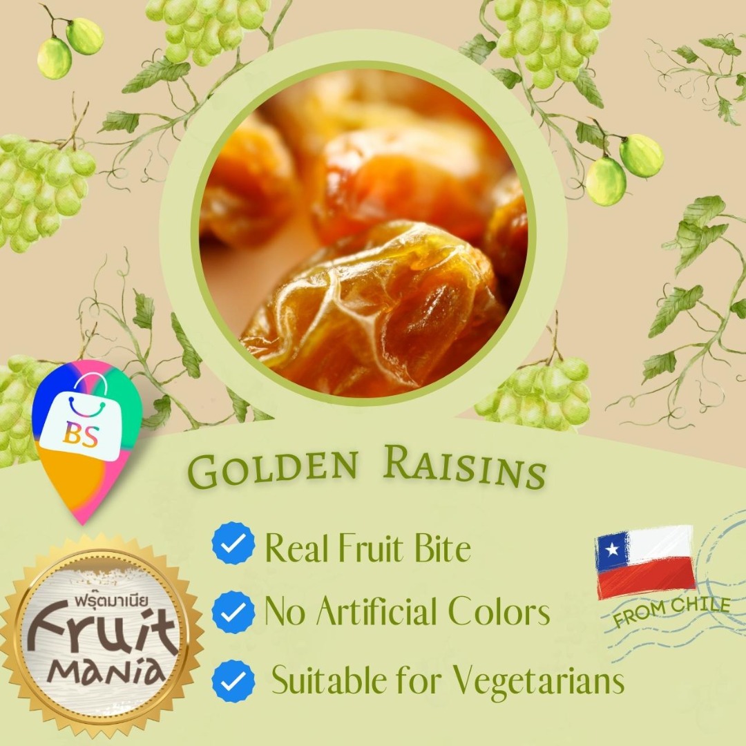 Dried fruit Snacks Golden Raisins Jumbo [Thailand] No Added