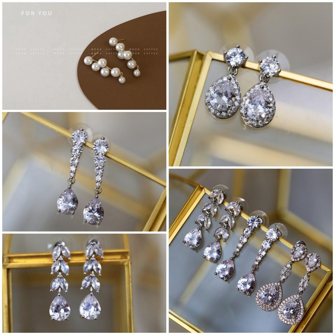 Wedding stud best sale earrings for bride