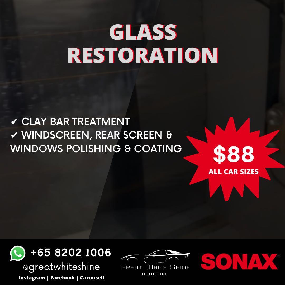 SONAX CAR GLASS RESTORATION / WINDSCREEN POLISH / REAR SCREEN POLISH