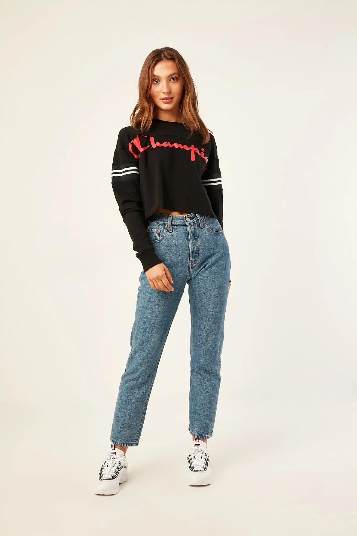 Champion Black Crop Long Sleeves (Category: Longsleeves) located in Quezon City. Submitted by annileu (Listing ID 1182489845, Image 3). Description: Size: X-Large; Fits Large to X-Large Purchased at Universal Store for P3,000 + P1,000++ shipping Worn once, still in almost new condition Reason for selling: Switching to minimalist clothing.