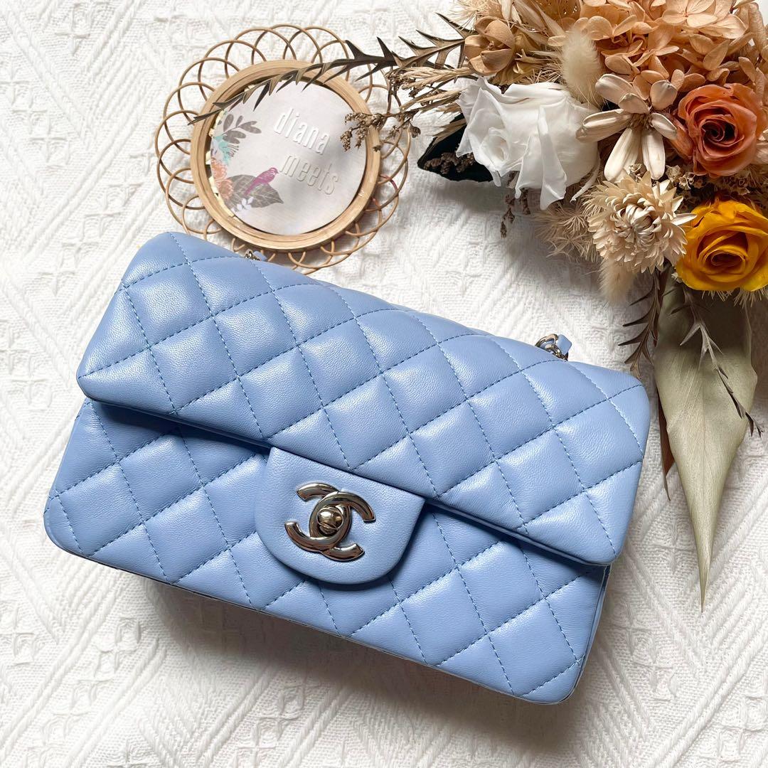 CHANEL skyblue classic flap, Luxury, Bags & Wallets on Carousell