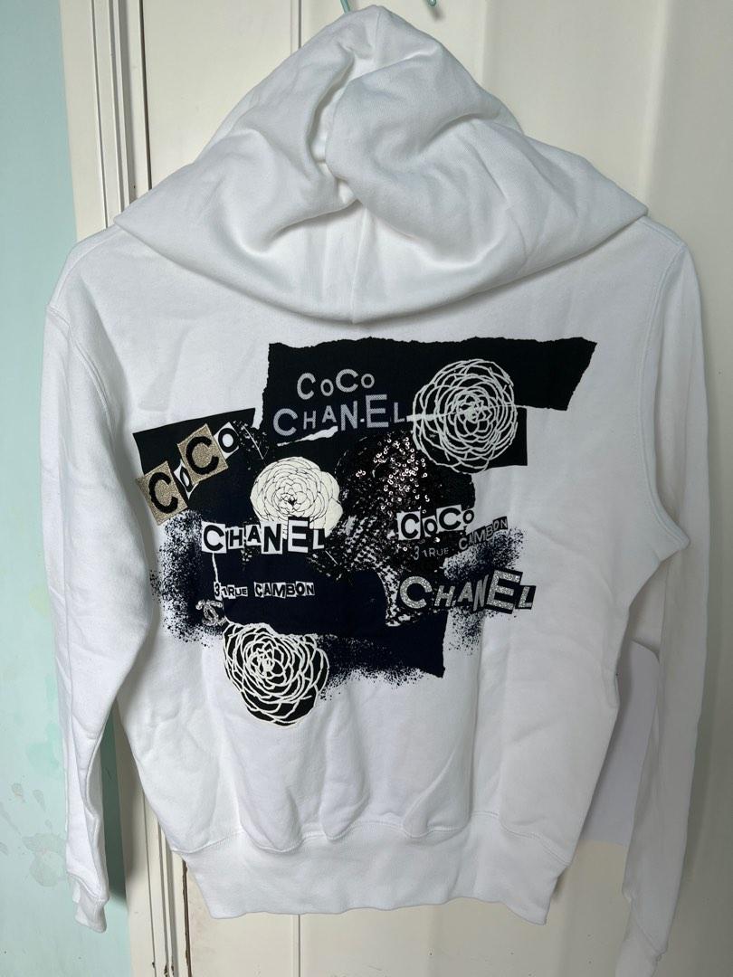 Chanel CC Logo Zip Up Hoodie Sweatshirt 
