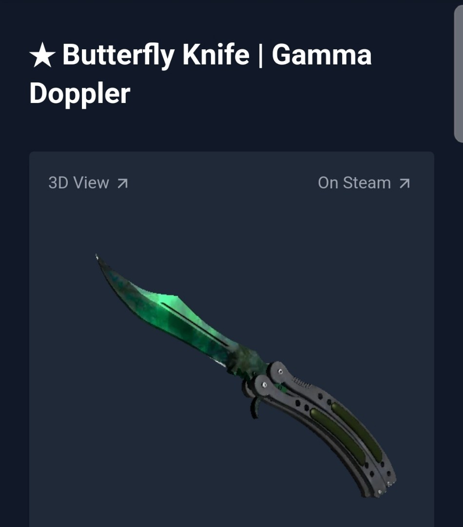 Csgo butterfly knife gamma doppler FN0.006, Video Gaming, Gaming