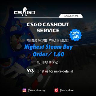 CSGO Instant CashOut Service! Now Accepting DOTA 2 Items
