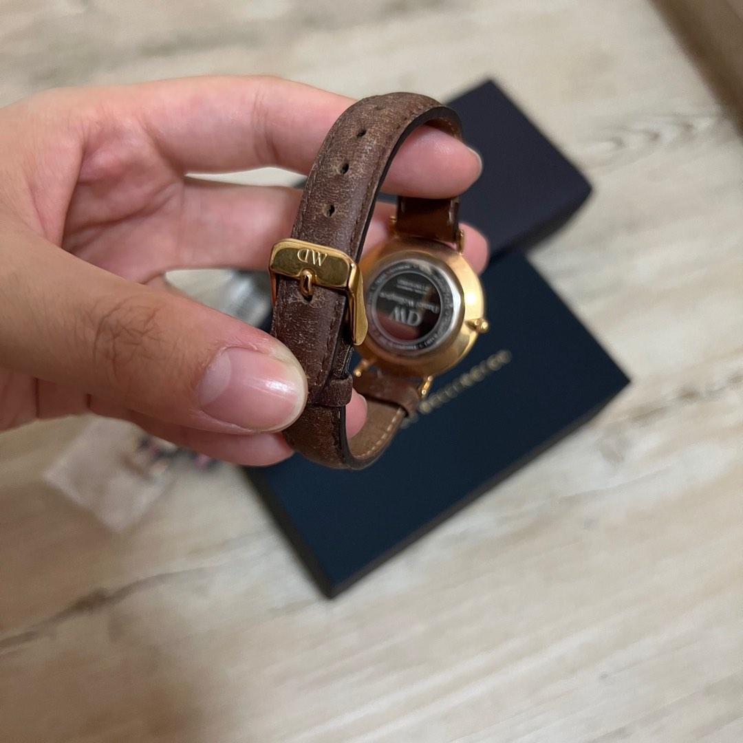 Daniel wellington women's outlet leather watch
