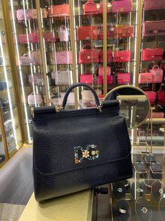 Dolce & Gabbana SICILY Bag with DG Family Motive Black