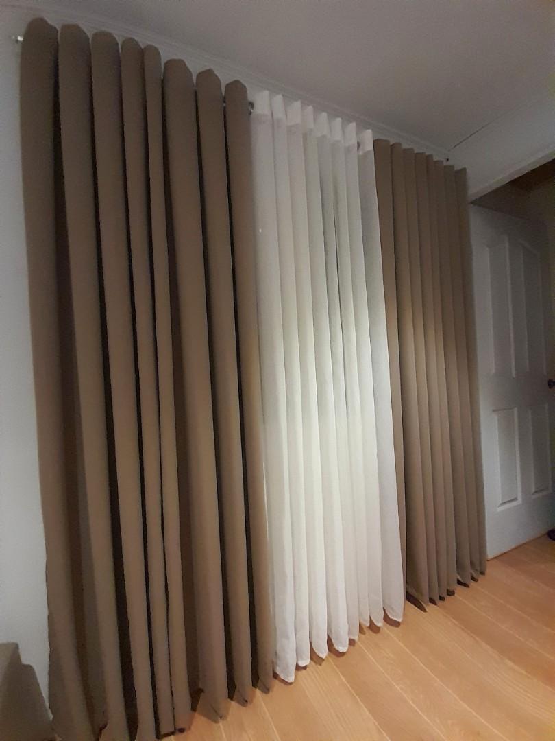 Elegant Curtains set, Furniture & Home Living, Home Decor, Curtains &  Blinds on Carousell