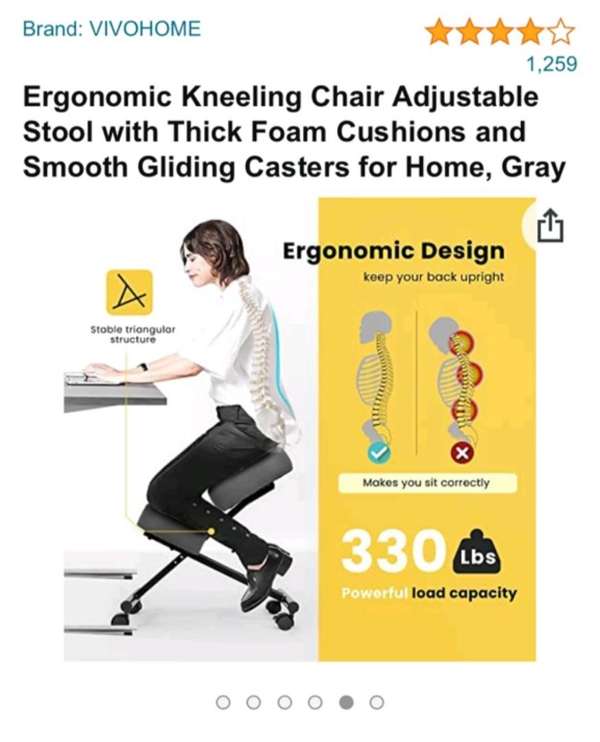 Ergonomic kneeling chair, Furniture & Home Living, Furniture, Chairs on