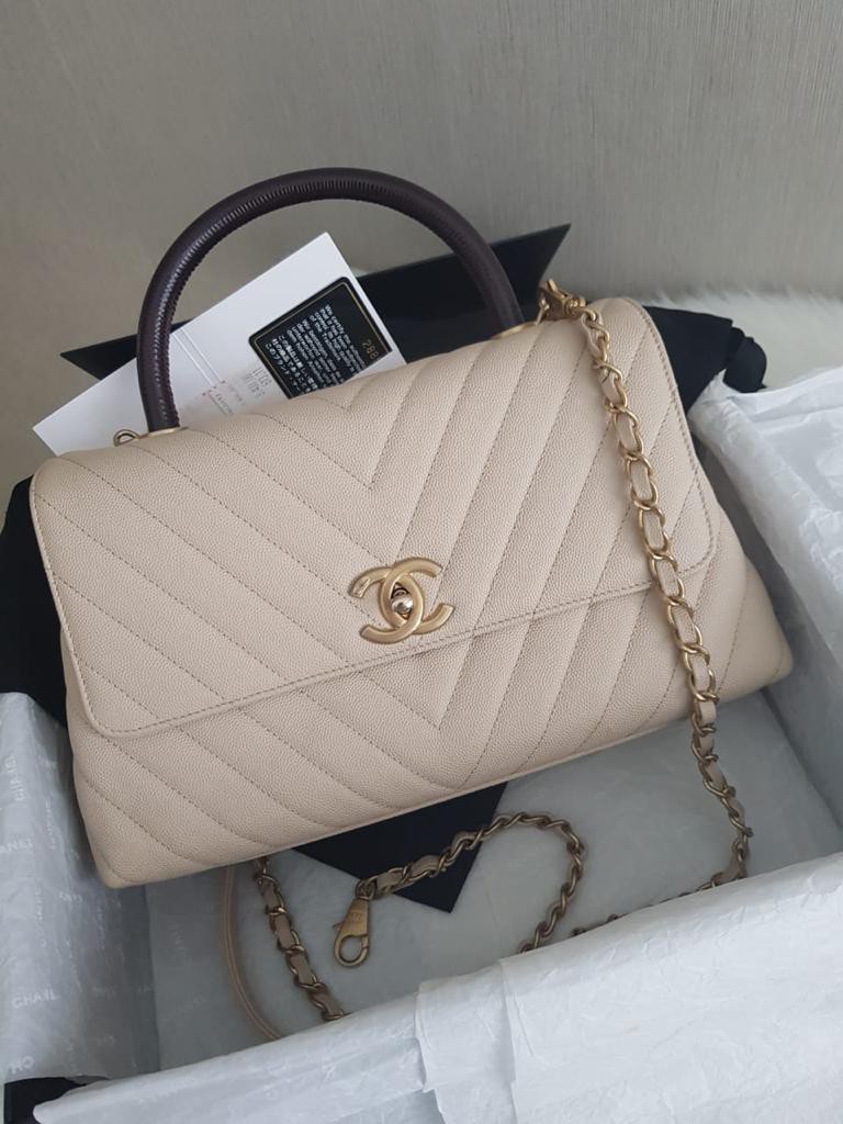 Chanel Bowling Bag, GHW, tahun 2019 #28, Barang Mewah, Tas