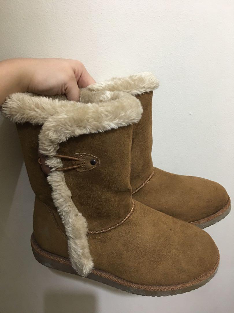 Fluffy Boots Airwalk Women s Fashion Footwear Boots on Carousell