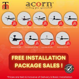 [FREE INSTALLATION] Acorn Ceiling Fans