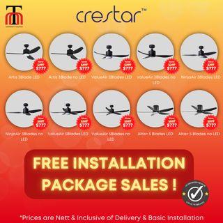 [FREE INSTALLATION] Crestar Ceiling Fans