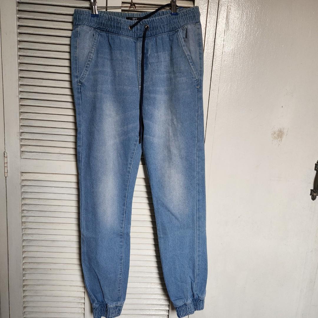 Garterized denim pants 2025