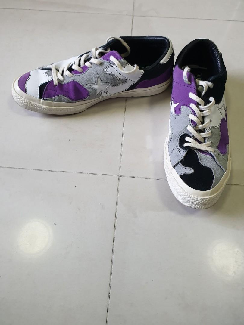 Wade indsigelse Hvem 原價仟幾蚊罕有款Genuine Converse sneakersnstuff x one star "purple camo" 只可順豐到付,  男裝, 鞋, 波鞋- Carousell