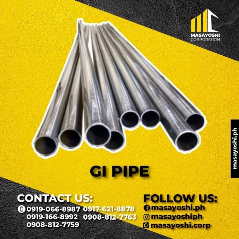 GI Pipes Sch 40 GI Pipes Pipe Steel Galvanized Iron Pipe