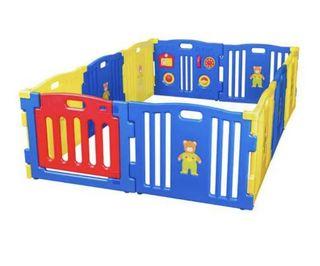 Giant Baby Playpen - Blue 10 Panels with Gate