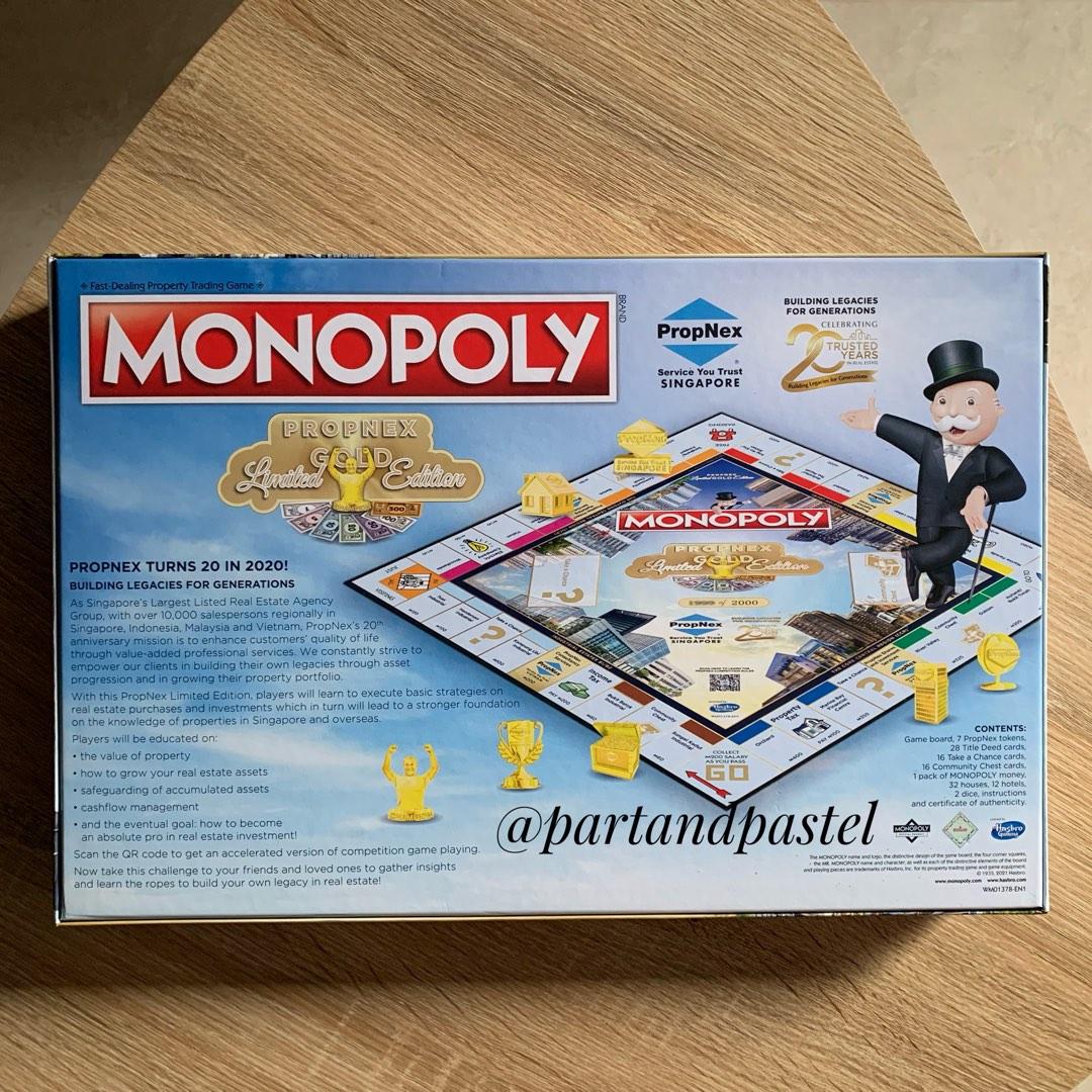 GOLD MONOPOLY PROPNEX LIMITED EDITION, Hobbies & Toys, Toys & Games on