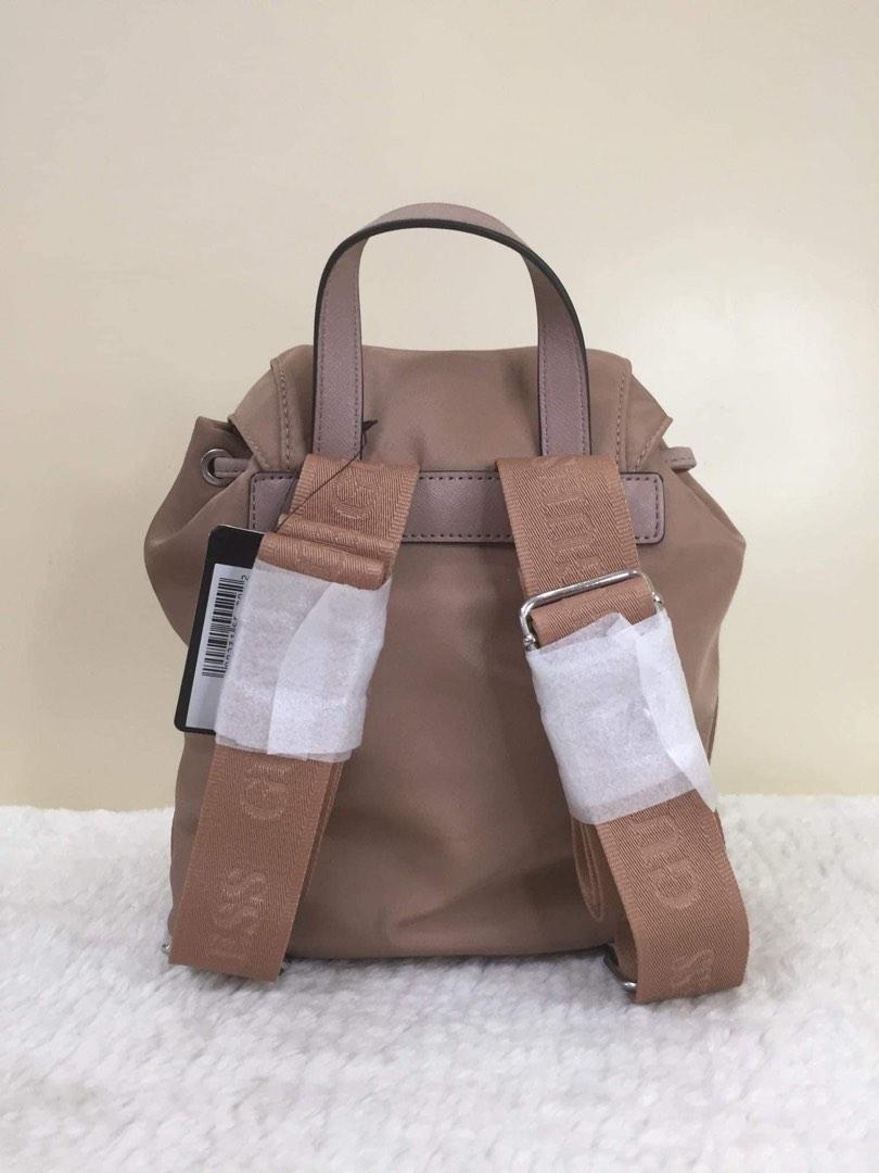 GUESS ALTUNA SMALL BACKPACK BEIGE, Women's Fashion, Bags & Wallets