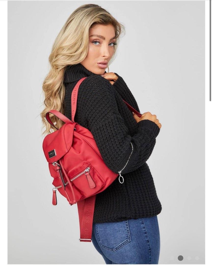 GUESS ALTUNA SMALL BACKPACK BEIGE, Women's Fashion, Bags & Wallets