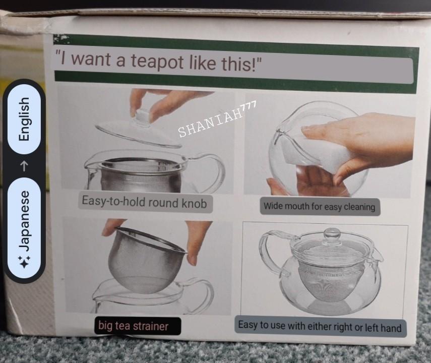 Hario ChaCha Kyusu Maru Teapot Heatproof Glass Teapot 450 mL, Glass