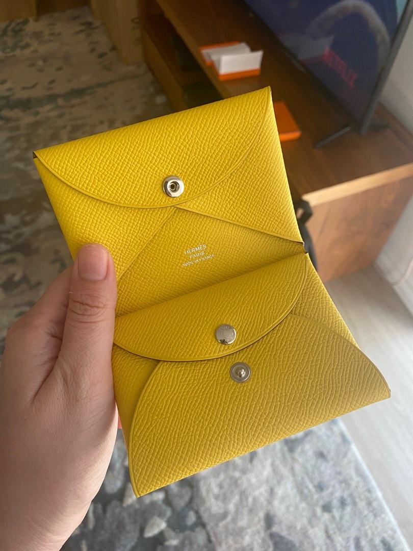 Hermes Calvi duo Jaune Naples 9O - authentic and brand new