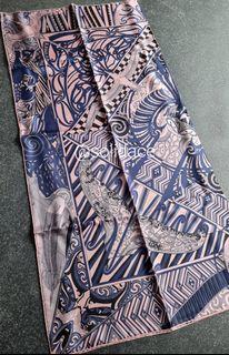 Hermes Costume de Fete Silk Scarf 90 in Noir / Creme / Bleu BNIB