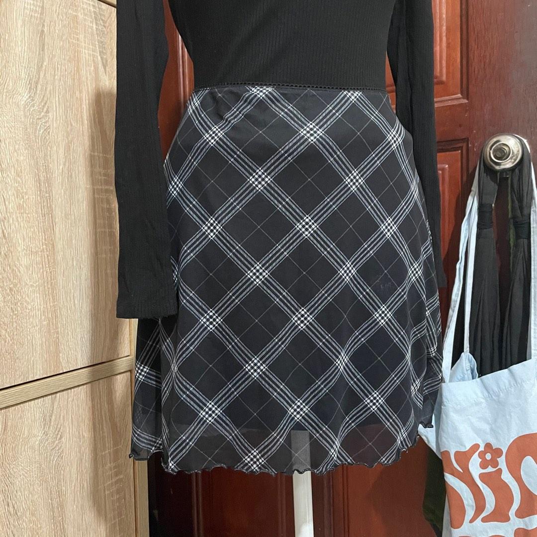 Plaid mini outlet skirt h&m