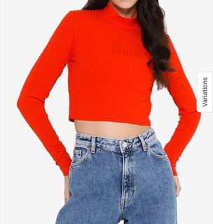 H&M Ribbed Crop Top XL