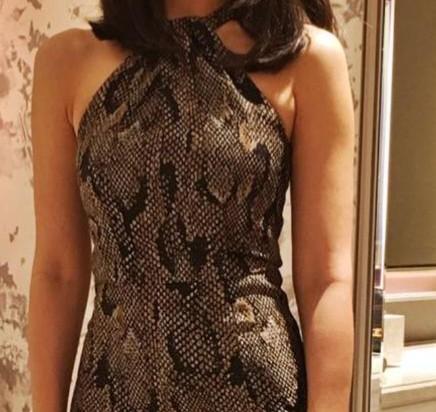 H M snake print midi dress HM h and m