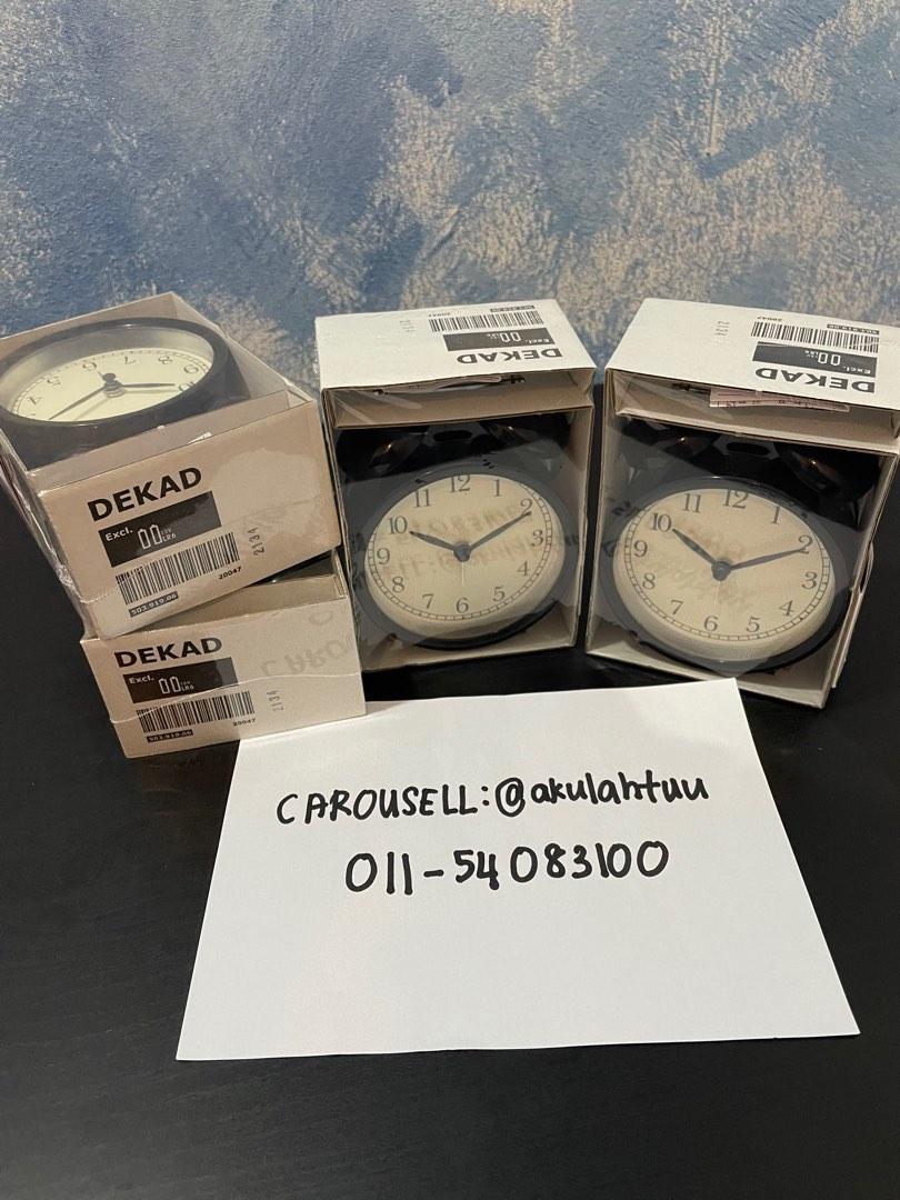 IKEA DEKAD Alarm Clock Jam Loceng Ikea Warna Hitam, Furniture & Home
