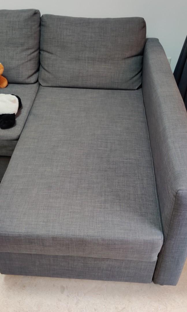 Ikea Friheten corner sofa bed with storage Skiftebo Dark Grey