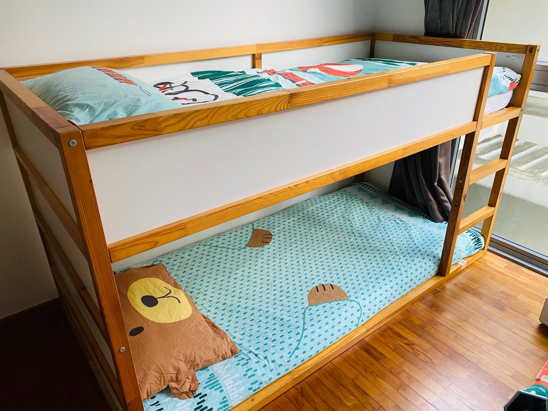 Ikea KURA bed with 2 mattresses, Babies & Kids, Baby Nursery & Kids