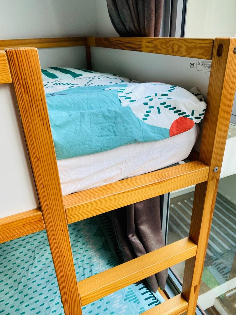 Ikea KURA bed with 2 mattresses, Babies & Kids, Baby Nursery & Kids