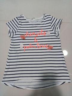 Kaos anak perempuan HnM 4-6 tahun