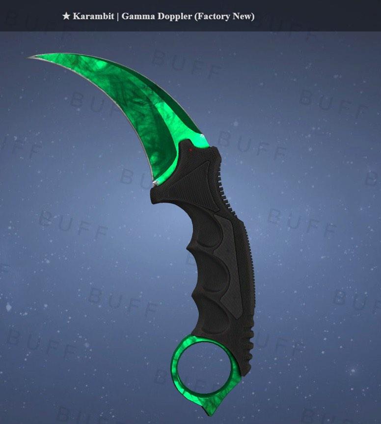Csgo knife Karambit Gamma Doppler FULL EMERALD Factory New CSGO, Video