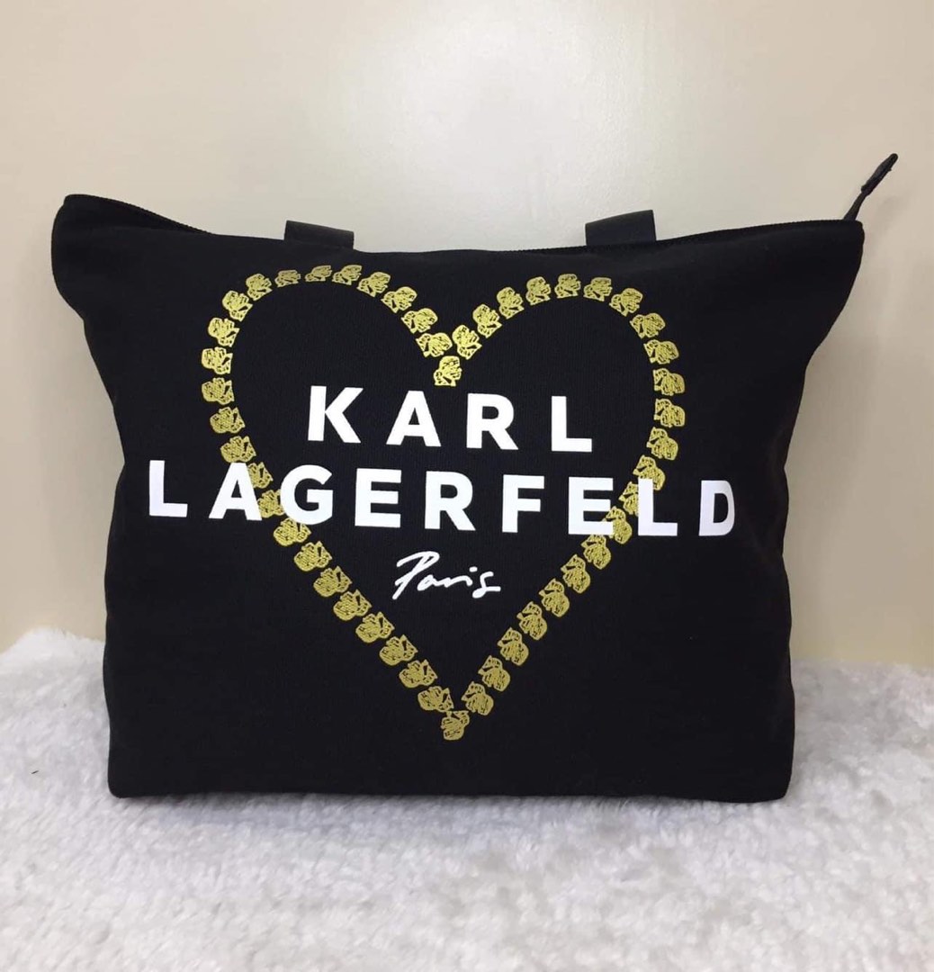 KARL LAGERFELD CANVAS TOTE BAG, Women's Fashion, Bags & Wallets, Cross