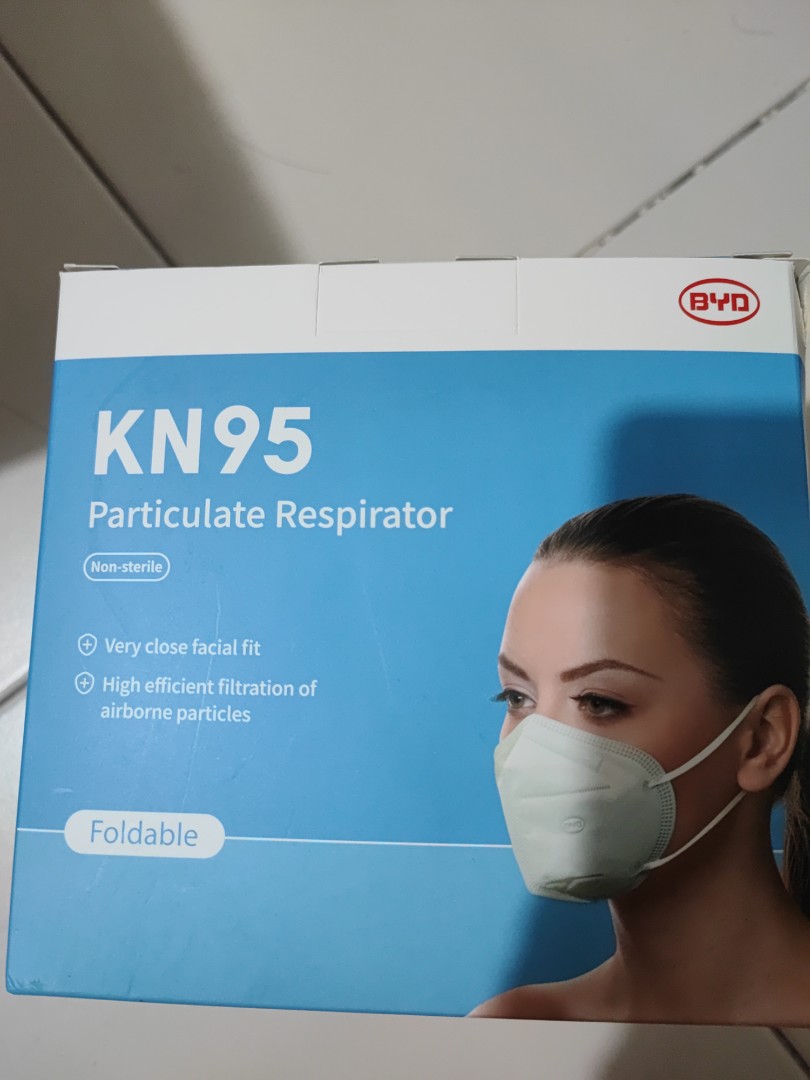 KN95 BYD + free hand sanitizer, Health & Nutrition, Face Masks & Face ...